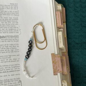 Beaded Paperclip Bookmark Faith